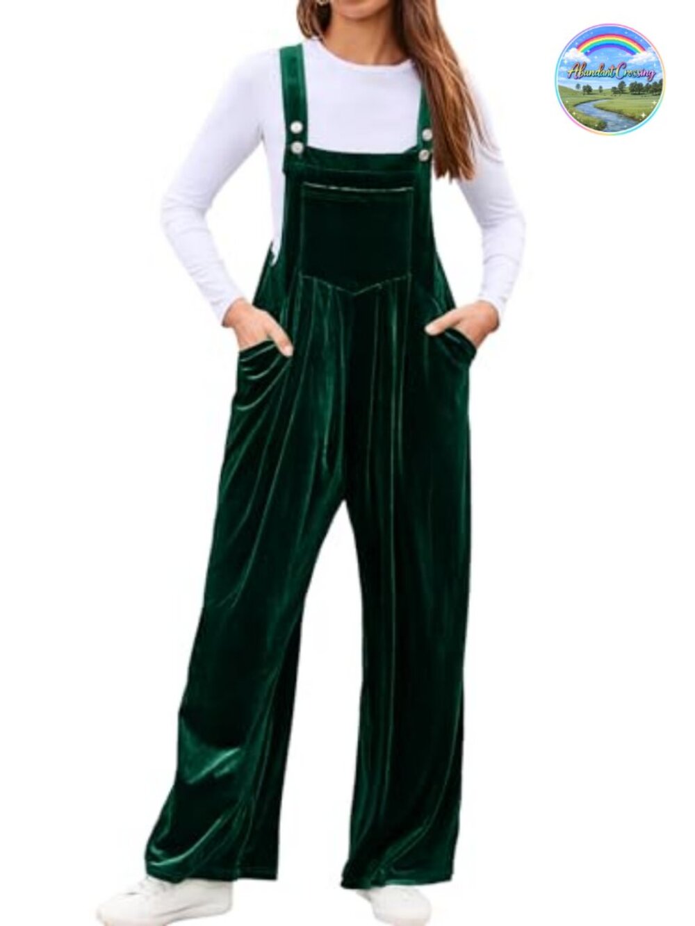 Velvet Sleeveless Wide Leg Jumpsuit Romper with Pockets Women Formal Party